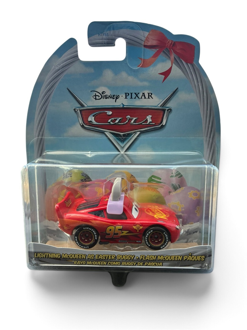 Disney Pixar Cars Lightning McQueen as Easter Buggy Die cast Mattel 1:55 New Box